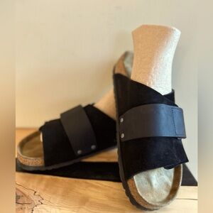 Birkenstock Kyoto Sandals black suede & nubuck - EU 43 /Men 10.5/ women 12